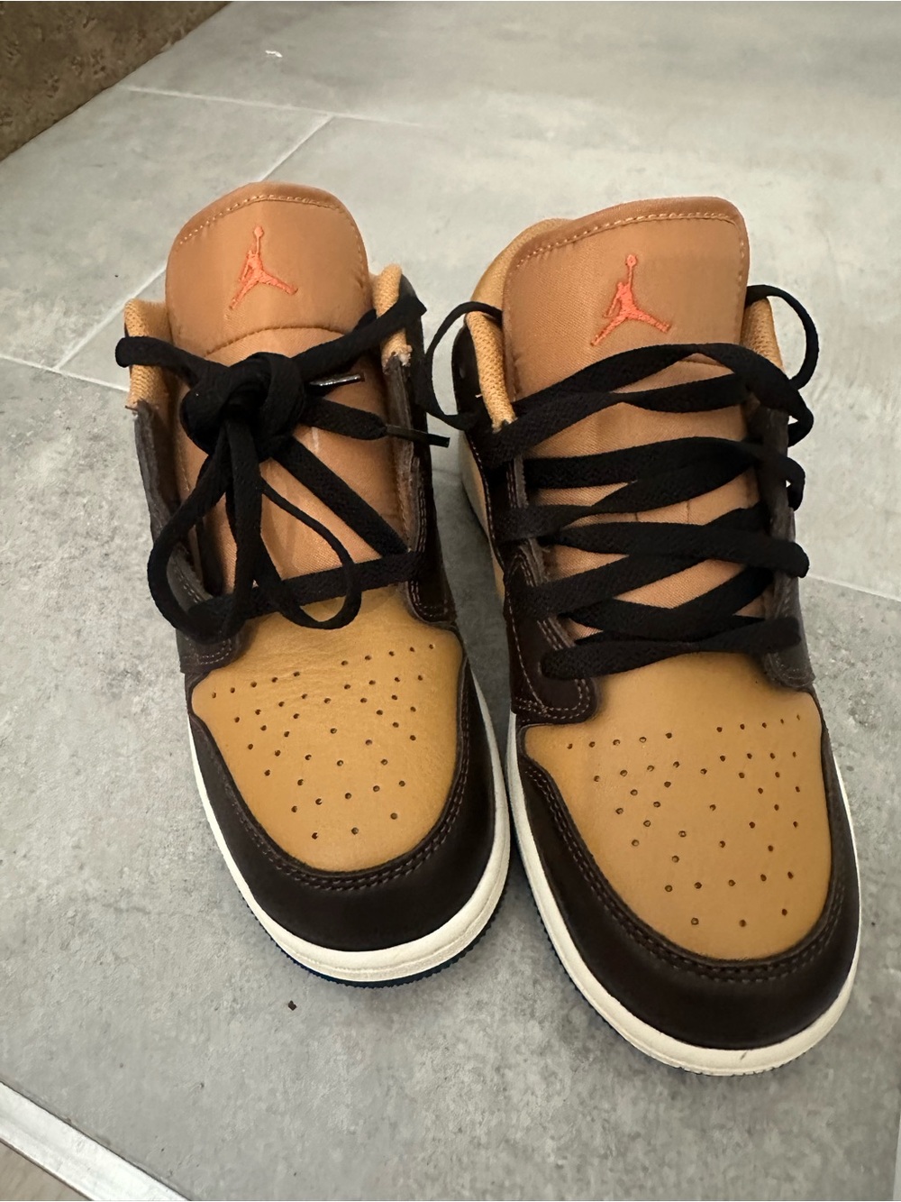 Nike Jordan Big Kid's 1 Low SE BG Flax/Black-Baroque Brown (HQ3604 201) - 6